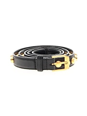 Saint Laurent  Leather Studded Slim Buckle Belt (view 1)