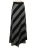 Roz & Ali Stripes Gray Casual Skirt Size S - photo 1