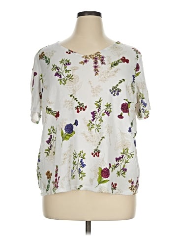 Susan Graver Short Sleeve Blouse (view 1)