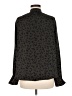 David Lerner Animal Print Gray Long Sleeve Blouse Size M - photo 2