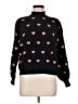 Unbranded 100% Polyester Hearts Black Turtleneck Sweater Size M - photo 1