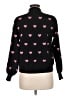 Unbranded 100% Polyester Hearts Black Turtleneck Sweater Size M - photo 2