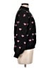 Unbranded 100% Polyester Hearts Black Turtleneck Sweater Size M - photo 4
