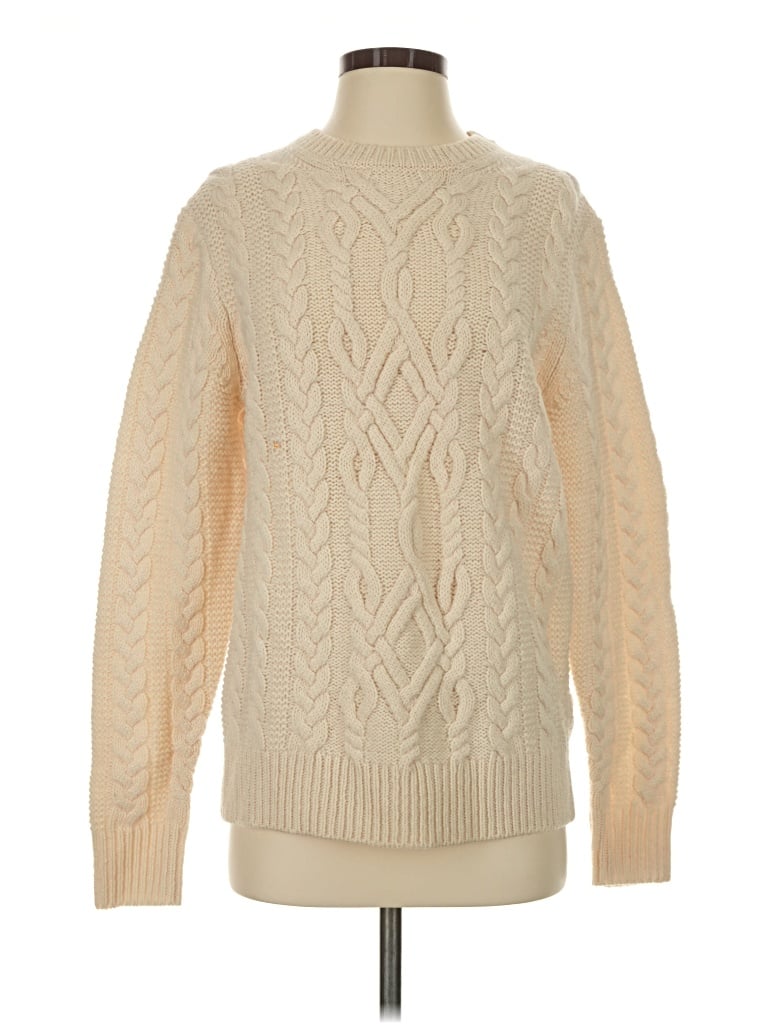 Pre-owned Wallace Wool Pullover Sweater In Ivory