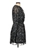 Aqua 100% Polyester Paisley Black Casual Dress Size M - photo 4