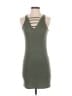 Mudd Solid Green Casual Dress Size M - photo 1
