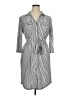 Mlle Gabrielle Stripes Gray Casual Dress Size XL - photo 1