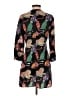Zara Basic 100% Polyester Print Multi Color Black Casual Dress Size S - photo 2
