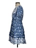 Shein 100% Rayon Paisley Blue Cocktail Dress Size XS - photo 5