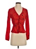 Intermix 100% Silk Red Long Sleeve Silk Top Size 4 - photo 1