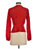 Intermix 100% Silk Red Long Sleeve Silk Top Size 4 - photo 2
