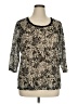 Citiknits Black 3/4 Sleeve Top Size 1X - photo 1