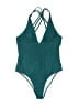Unbranded Solid Teal One Piece Swimsuit Size S - photo 1
