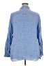 Talbots 100% Linen Blue Long Sleeve Button-Down Shirt Size 2X - photo 2