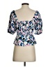 BCBGMAXAZRIA Blue 3/4 Sleeve Blouse Size XXS - photo 2