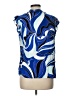 Como Black 100% Rayon Blue Sleeveless Blouse Size L - photo 2