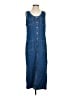 Basic Editions 100% Cotton Blue Casual Dress Size S - photo 1