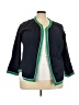 J.Jill Color Block Green Jacket Size 3X - photo 1