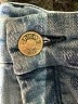 Chico's 100% Cotton Polka Dots Blue Jeans Size Lg (2.5) - photo 4