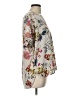 DR2 100% Polyester Floral Ivory Short Sleeve Blouse Size L - photo 4