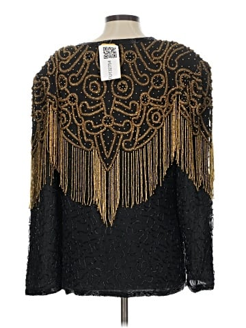 AJ Valenci Long Sleeve Silk Top (view 2)