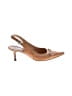Dior 100% Leather Tan Vintage Leather Slingback Heels Size EU 37 1/2 - photo 1
