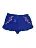 Xhilaration 100% Rayon Floral Blue Shorts Size XL - photo 1