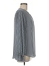 T Tahari 100% Polyester Stripes Gray Long Sleeve Blouse Size M - photo 4