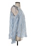 Lindex 100% Cotton Blue Sleeveless Blouse Size S - photo 4