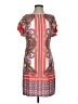 Studio One Paisley Orange Casual Dress Size S - photo 1