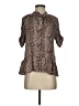 Joie 100% Silk Animal Print Brown 3/4 Sleeve Silk Top Size S - photo 1