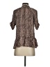 Joie 100% Silk Animal Print Brown 3/4 Sleeve Silk Top Size S - photo 2