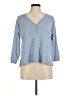 Lilla P Blue Long Sleeve Henley Size S - photo 1