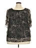 Perseption Concept Animal Print Black 3/4 Sleeve Blouse Size 3X - photo 1