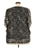 Perseption Concept Animal Print Black 3/4 Sleeve Blouse Size 3X - photo 2