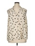 Daniel Rainn Hearts Ivory Sleeveless Button-Down Shirt Size XL - photo 1