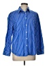 Unbranded 100% Cotton Stripes Blue Long Sleeve Button-Down Shirt Size L - photo 1