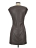 BCBGMAXAZRIA 100% Polyurethane Solid Gray Casual Dress Size XS - photo 2