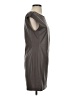 BCBGMAXAZRIA 100% Polyurethane Solid Gray Casual Dress Size XS - photo 4