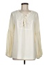 Kensie 100% Polyester Ivory Long Sleeve Blouse Size M - photo 1