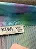 Kiwi 100% Polyester Stripes Teal Long Sleeve Blouse Size L - photo 7