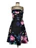 Aidan Mattox 100% Polyester Floral Black Cocktail Dress Size 10 - photo 1