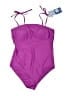 Speedo Solid Purple One Piece Swimsuit Size 10 - photo 1