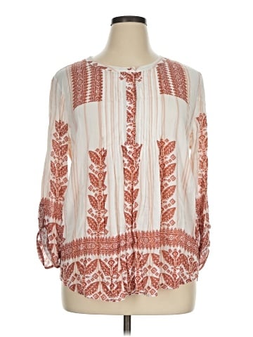 Pale Sky Long Sleeve Blouse (view 1)