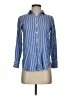 Ann Taylor LOFT 100% Rayon Stripes Blue Long Sleeve Button-Down Shirt Size XS - photo 1