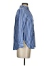 Ann Taylor LOFT 100% Rayon Stripes Blue Long Sleeve Button-Down Shirt Size XS - photo 4
