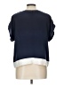 Matty M Blue Short Sleeve Blouse Size L - photo 2