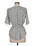 J for Justify 100% Polyester Silver Short Sleeve Blouse Size M - photo 2