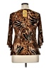 DressBarn Animal Print Brown 3/4 Sleeve Top Size 1X (estimated) - photo 2