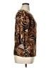 DressBarn Animal Print Brown 3/4 Sleeve Top Size 1X (estimated) - photo 4